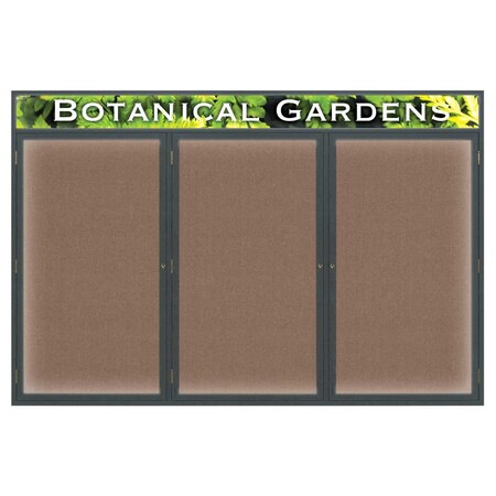 United Visual Products Open Faced Traditional Rounded Corkboard UV642ARC-GOLD-PUMICE